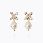 Caroline Svedbom - Honey Bee Earrings Pearl Crystal Gold
