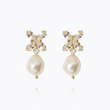 Caroline Svedbom - Honey Bee Earrings Pearl Crystal Gold