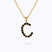 Caroline Svedbom - Mini Letter Black Necklace Letter C Gold