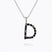 Caroline Svedbom - Mini Letter Black Necklace Letter D Rhodium