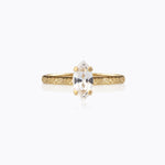 Caroline Svedbom - Petite Navette Ring Crystal Gold