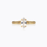 Caroline Svedbom - Petite Navette Ring Crystal Gold