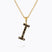 Caroline Svedbom - Mini Letter Black Necklace Letter I Gold