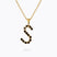 Caroline Svedbom - Mini Letter Black Necklace Letter S Gold