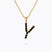 Caroline Svedbom - Mini Letter Black Necklace Letter Y Gold