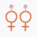 Caroline Svedbom - Alexandra Statementearrings Orange Glow Delite Gold