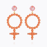 Caroline Svedbom - Alexandra Statementearrings Orange Glow Delite Gold