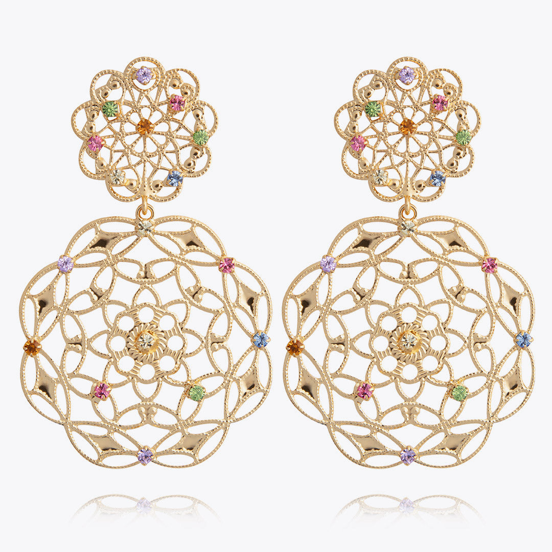 Caroline Svedbom - Gardenia Earrings Rainbow Combo Gold
