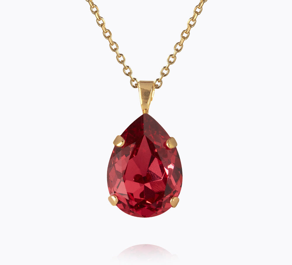 Caroline Svedbom - Mini Drop Necklace Mulberry Red Gold