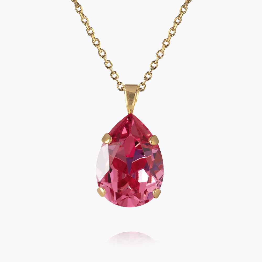 Caroline Svedbom - Mini Drop Necklace Mulberry Red Gold