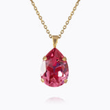 Caroline Svedbom - Mini Drop Necklace Mulberry Red Gold