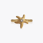Caroline Svedbom - Mini Sea Star Ring Crystal Gold